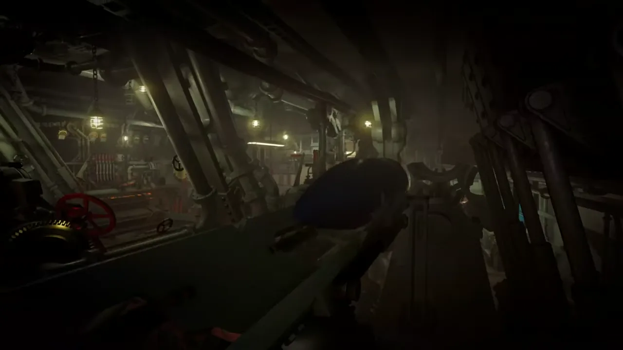 Official IRON NEST launch-trailer frame showing tightly packed manual control levers and illuminated mechanical instruments.