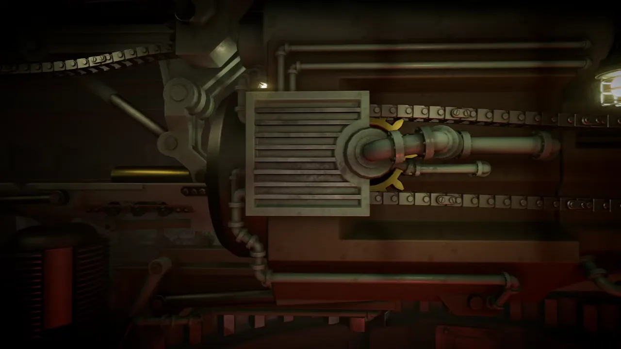 Official IRON NEST launch-trailer frame showing papers, a map, mechanical instruments and an operator-side information station.