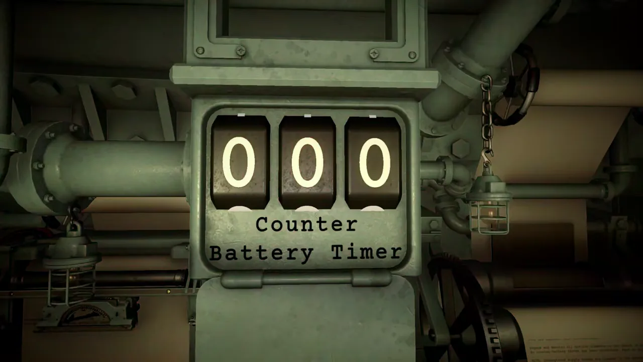 IRON NEST mechanical Counter Battery Timer displaying three zero digits inside the turret