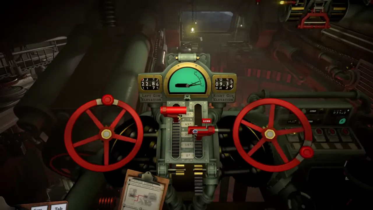 Official IRON NEST launch-trailer frame showing a visually dense turret interior with machinery, lights and control surfaces.